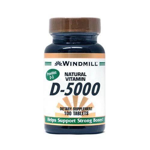 Windmill Health Vitamin D, 5000IU 60 Tabs