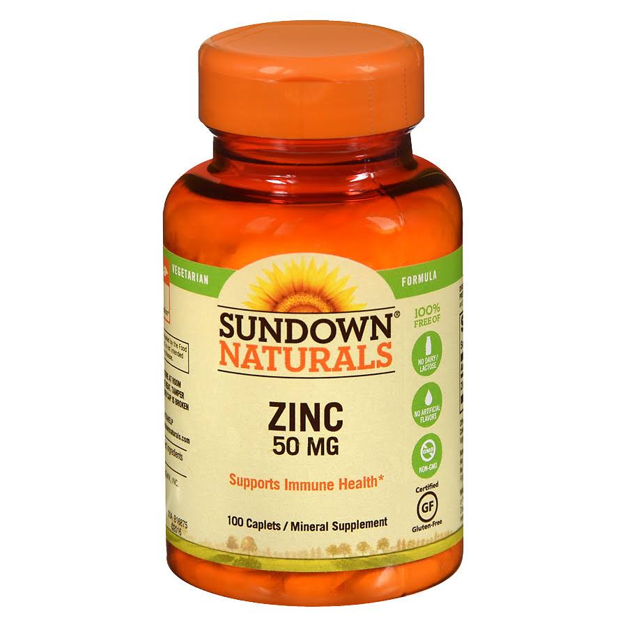 Sundown Naturals High Potency Zinc - 50 mg, 100 tablets