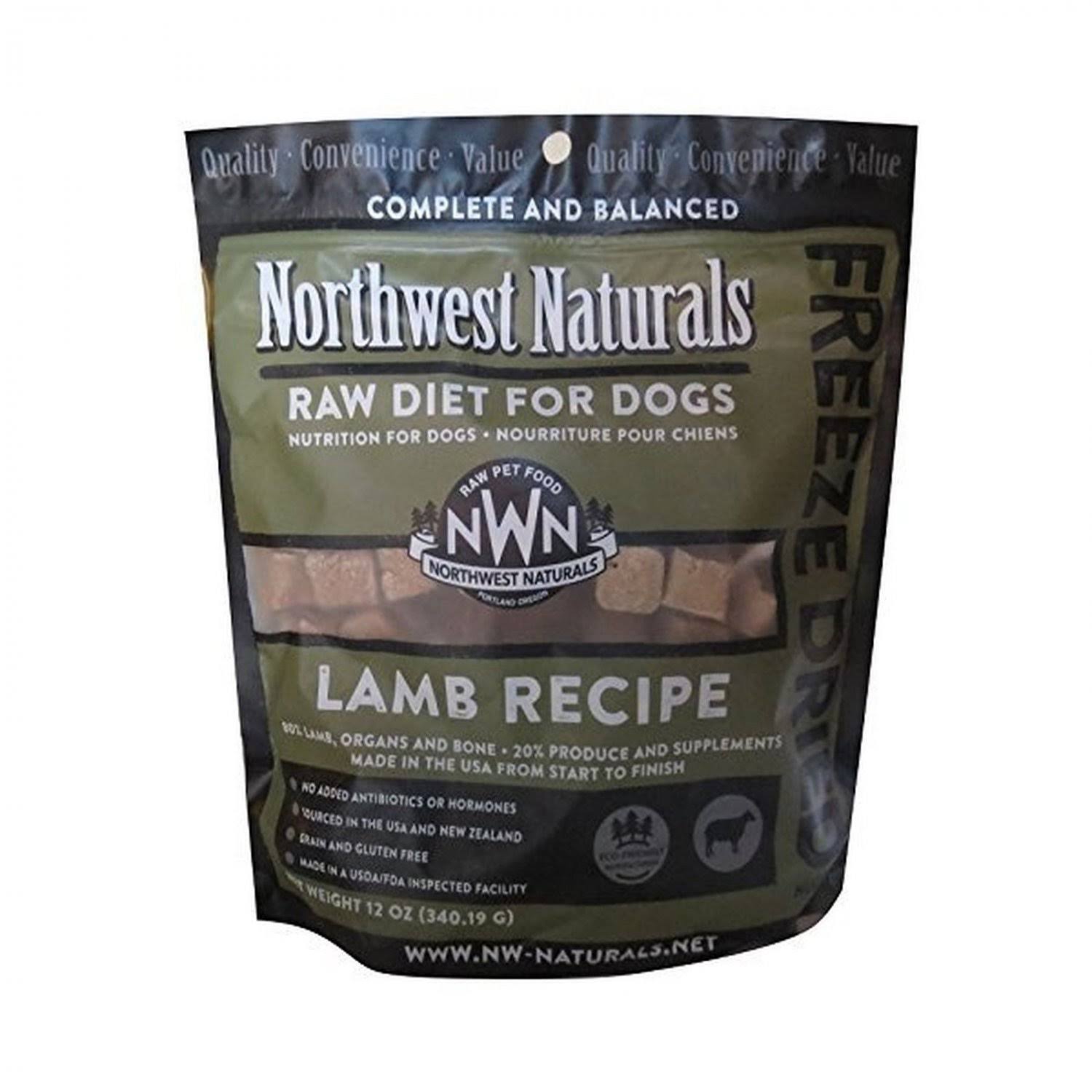 Northwest Naturals Lamb Freeze-Dried Nuggets Raw Dog Food 12oz