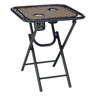 Living Accents Bungee Folding Table - 18", Tan