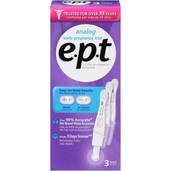 E.p.t. Analog Early Pregnancy Tests 3 ea