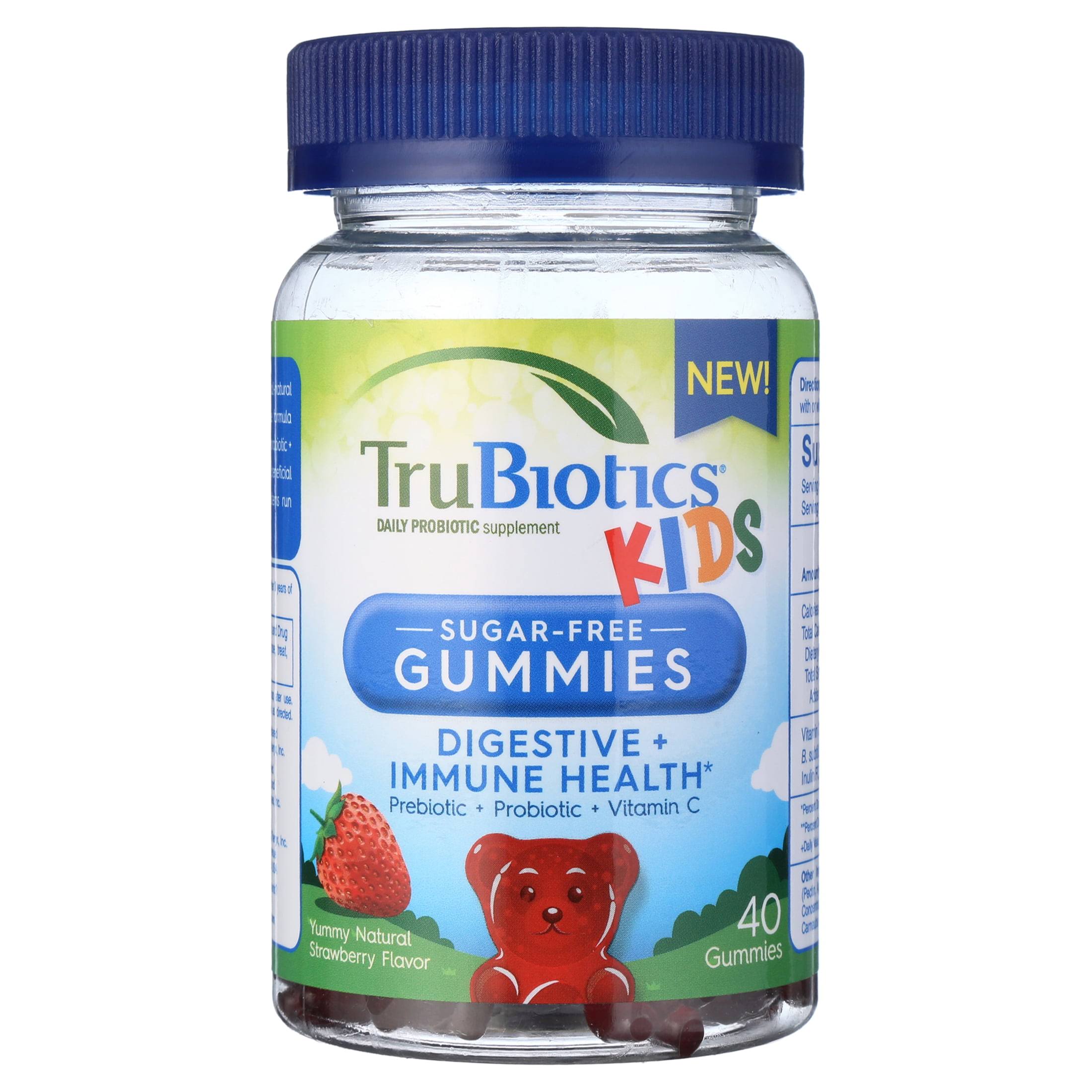 Trubiotics Digestive + Immune Health, Sugar-Free, Strawberry Flavor, Gummies - 40 gummies
