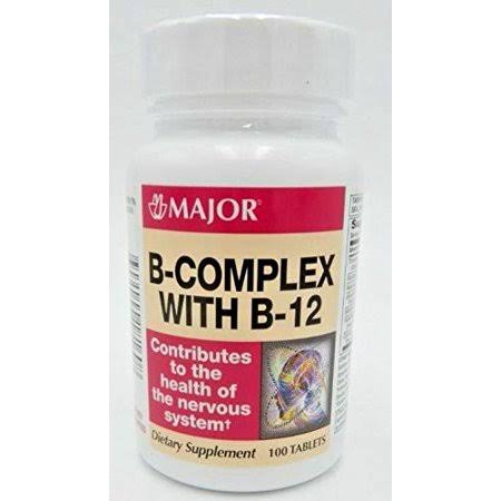 Major Pharmaceuticals Vitamin B Complex - with B12, 100 tablets
