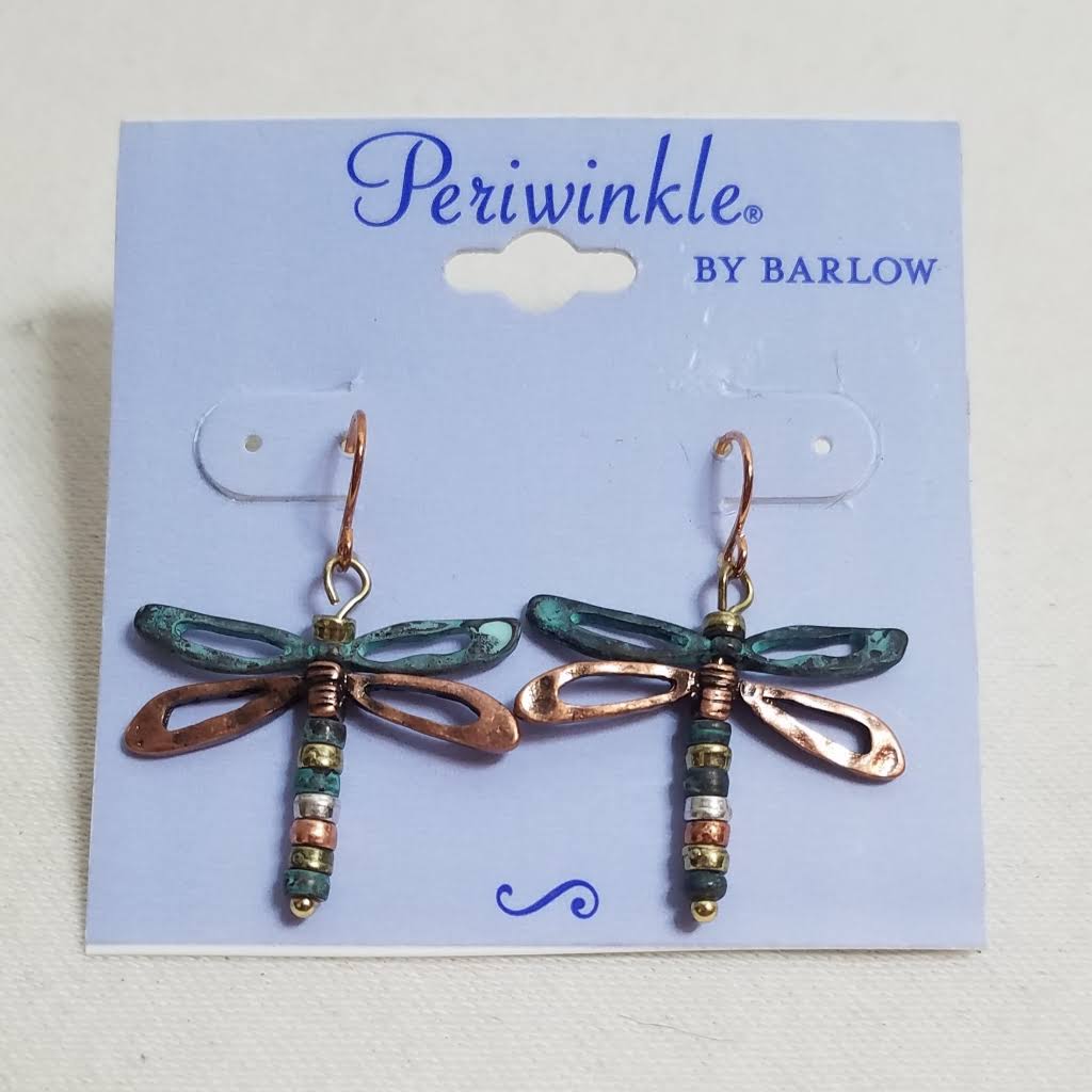 Periwinkle by Barlow Jewelry | Nwt Dragonfly Dangle Earrings Turquoise & Copper | Color: Blue/Brown | Size: Os | Velvetchor's Closet