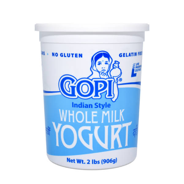 Gopi Yogurt, Whole Milk, Indian Style - 32 oz