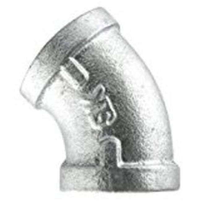 B and K Malleable Galvanized Iron Elbow - 45 Degree, 1/2"