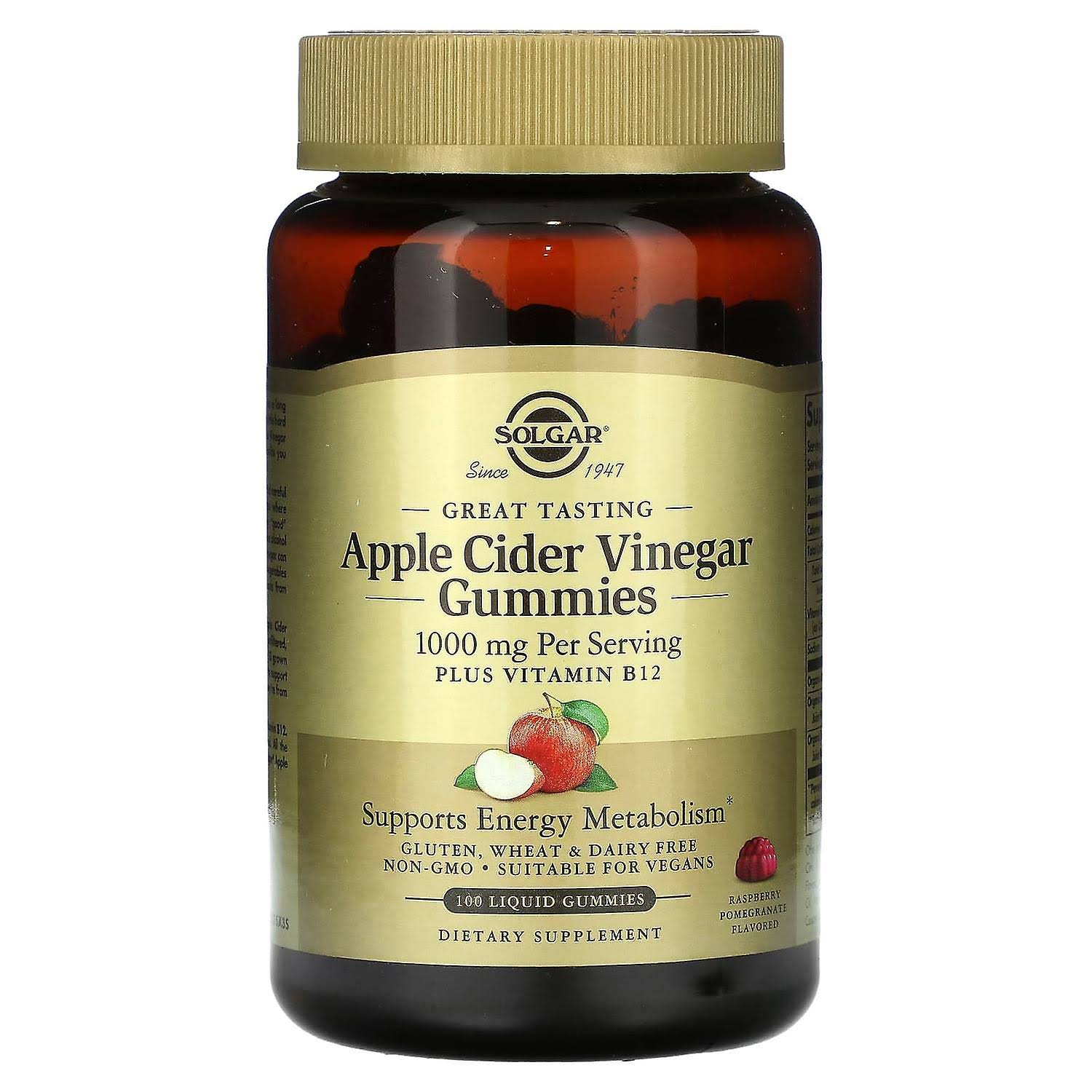 Apple Cider Vinegar Gummies - Solgar - 100 Gummies