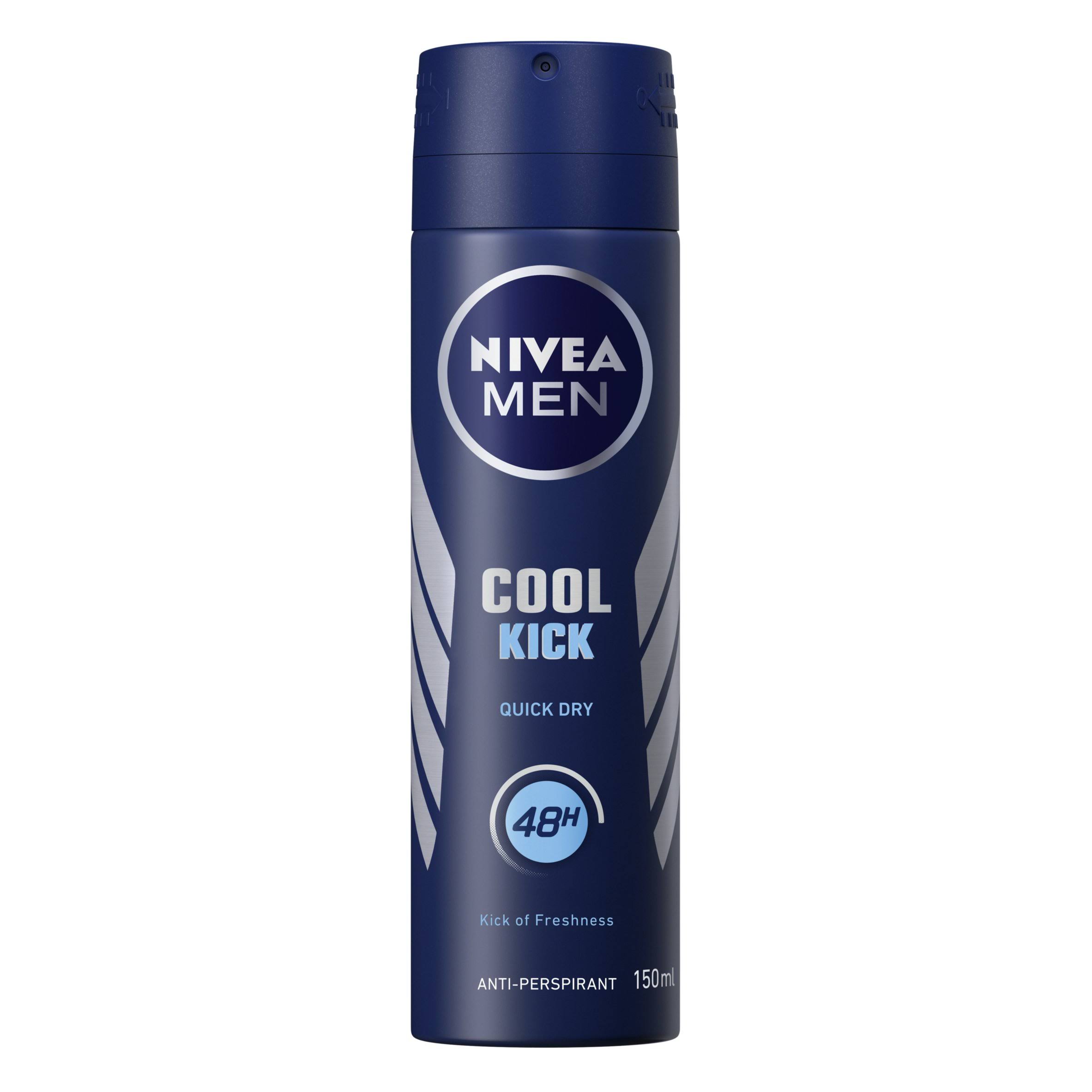 Nivea Men's Cool Kick Anti-Perspirant Deodorant Spray - 150ml