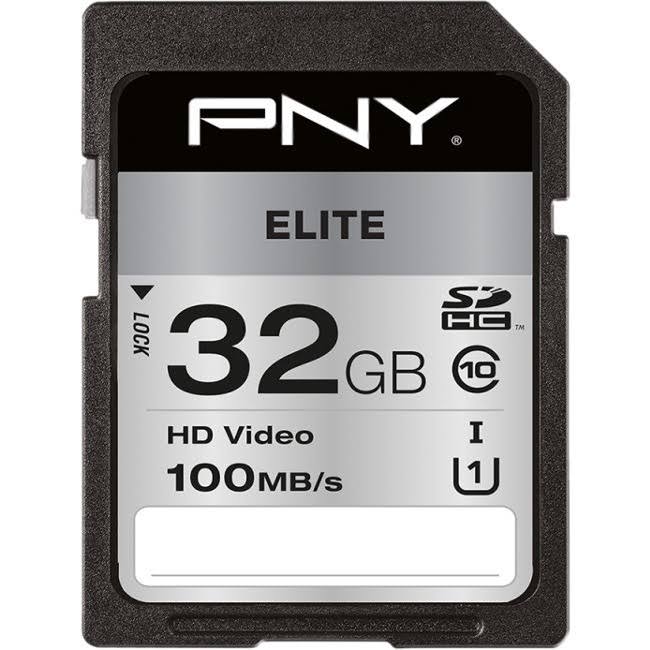 PNY Elite memory card 32 GB SDHC Class 10 UHS I