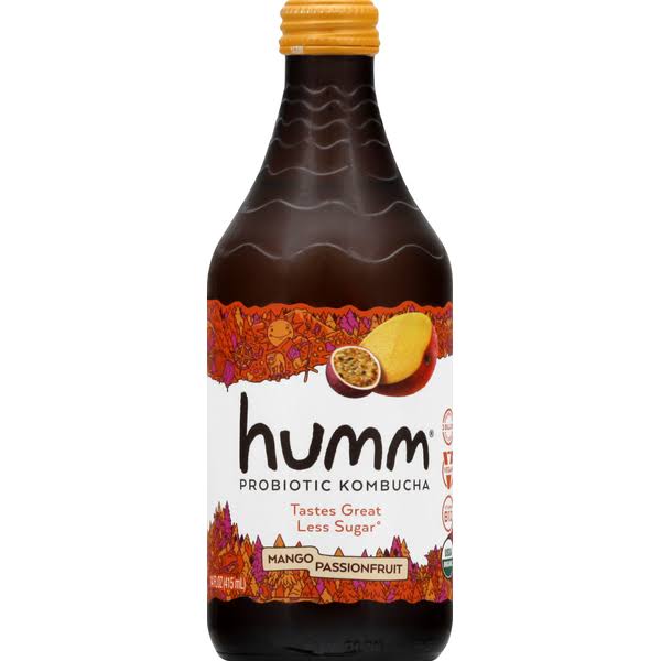 Humm Kombucha - Mango Passion Fruit, 14oz