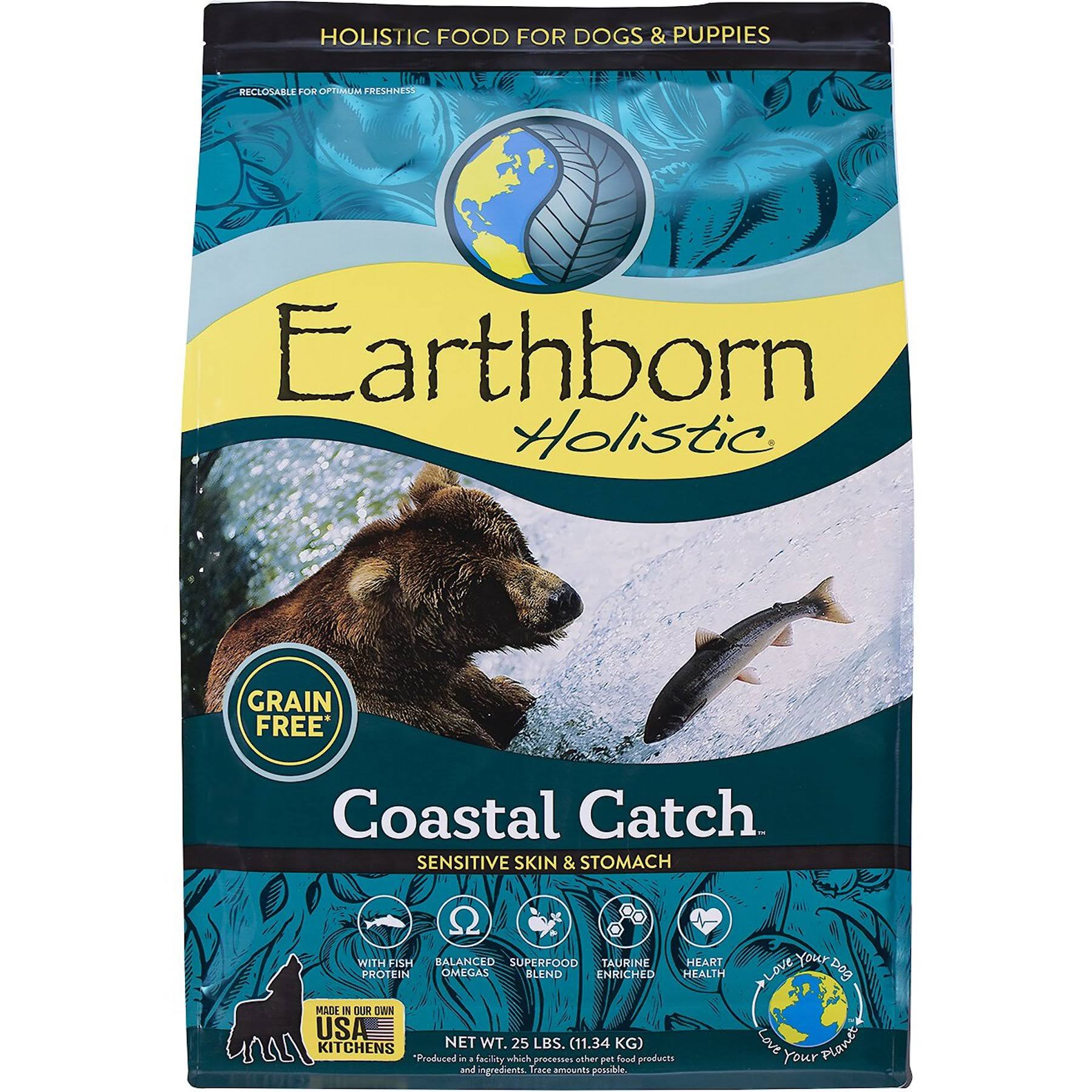 Earthborn Holistic Grain Free Coastal Catch Dry Dog Food 25 lb