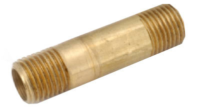 Anderson Metal Brass Pipe Nipple - 1/8" x 1 1/2"