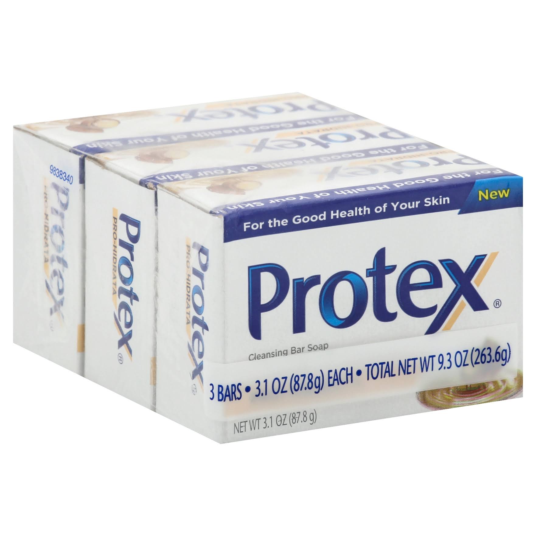 Protex Bar Soap, Cleansing, Pro-Hidrata - 3 pack, 3.1 oz bars