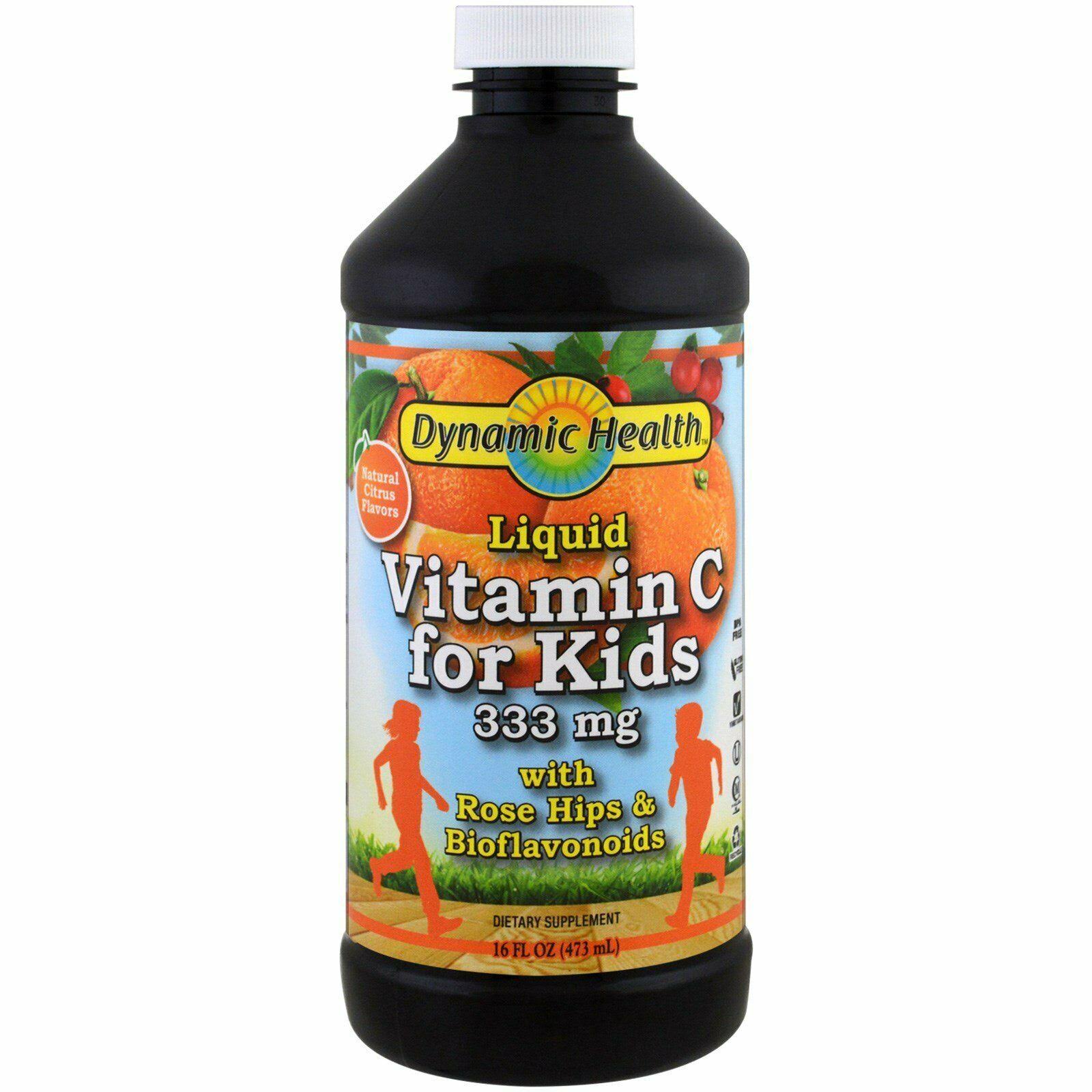 Dynamic Health, Liquid Vitamin C for Kids, Natural Citrus