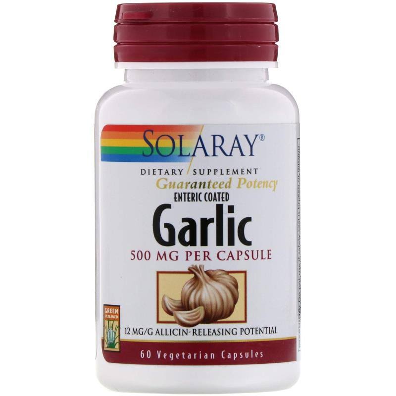 Solaray Garlic Supplement - 500mg, 60 Capsules