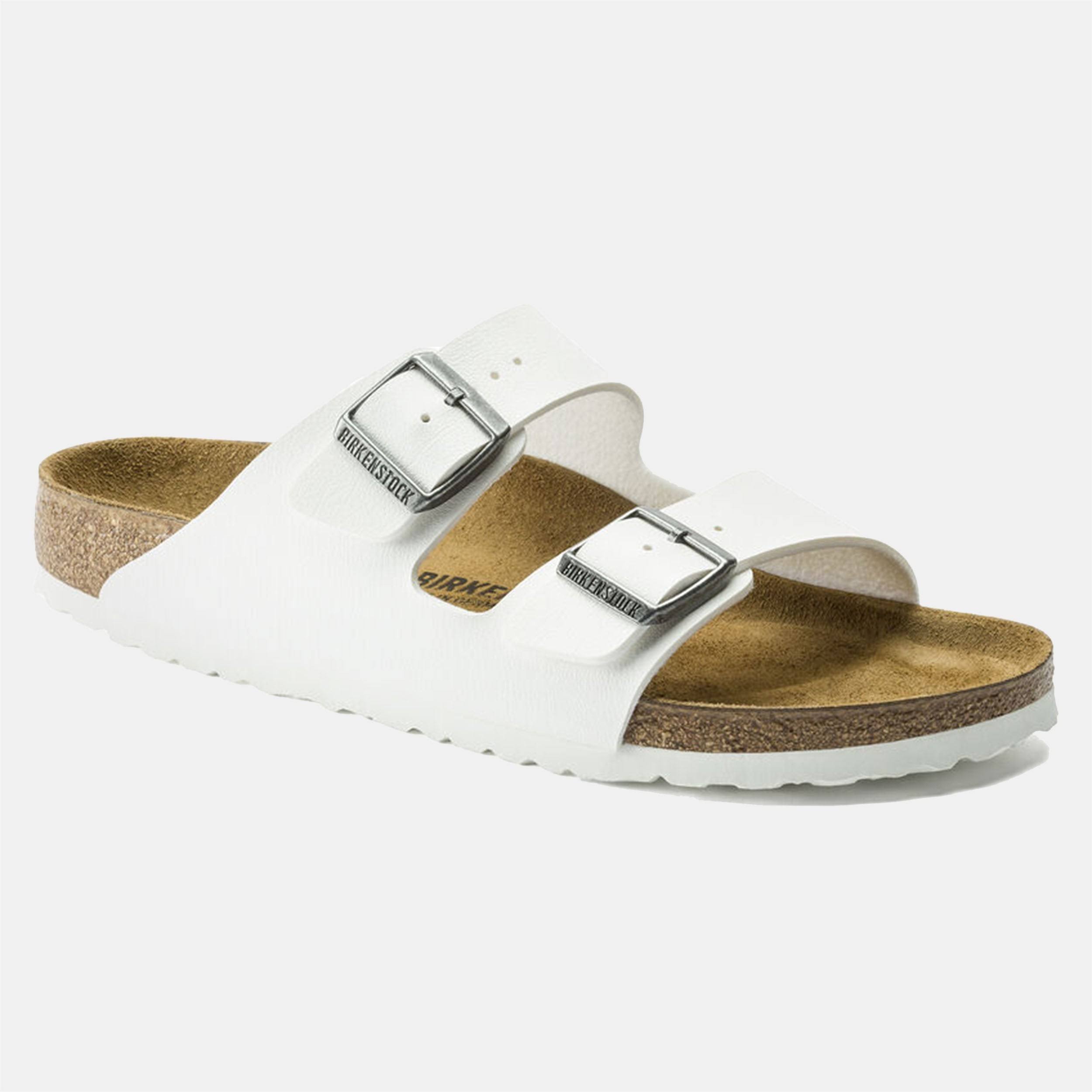 Birkenstock Arizona Birko-flor Sandals Slippers - White, Size 8 US