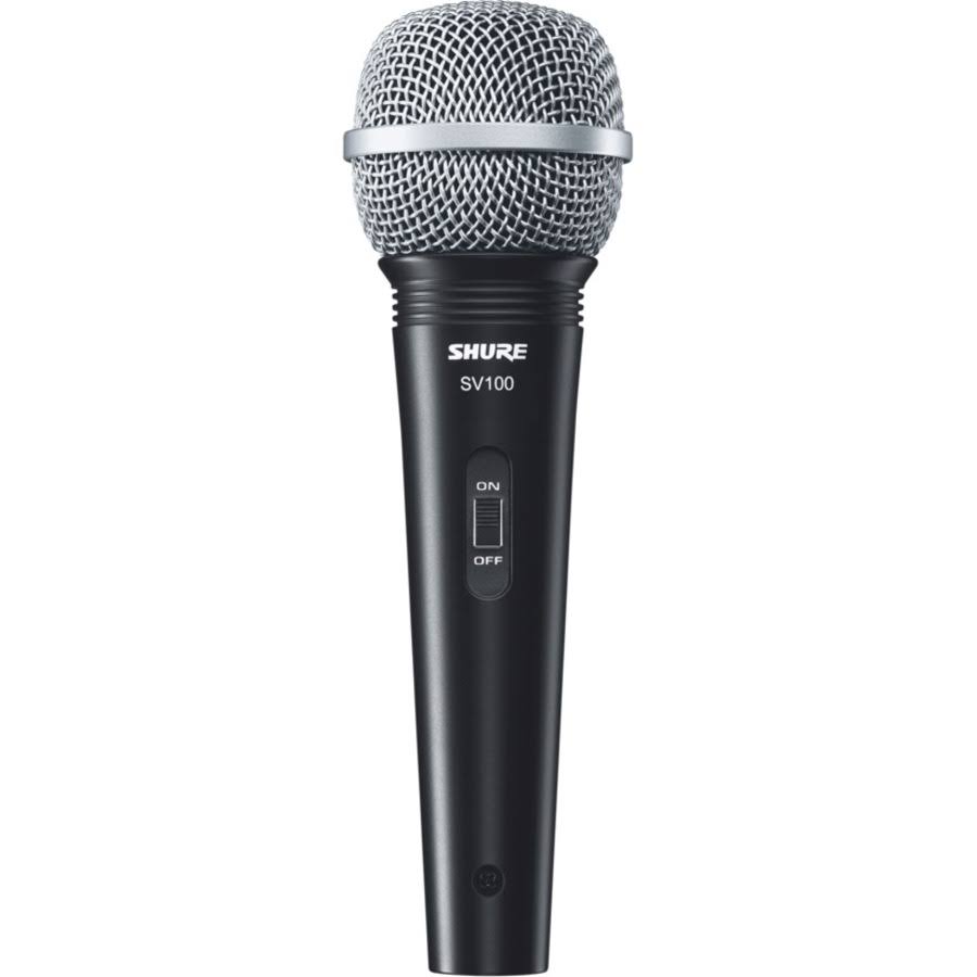 Shure SV100-W Cardioid Dynamic Microphone - XLR-1/4" Cable, 1/4" Ad