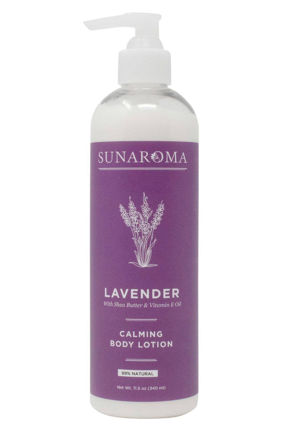 Sunaroma Lavender Calming Natural Body Lotion 11.5 oz