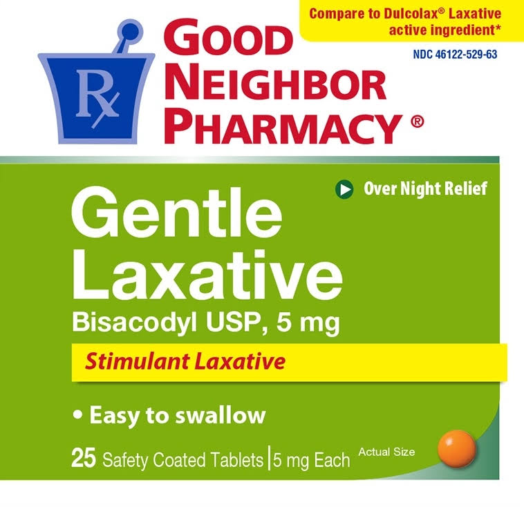GNP Bisacodyl 5mg Enteric Coated Tablets, 25ct (1-3 Unit)
