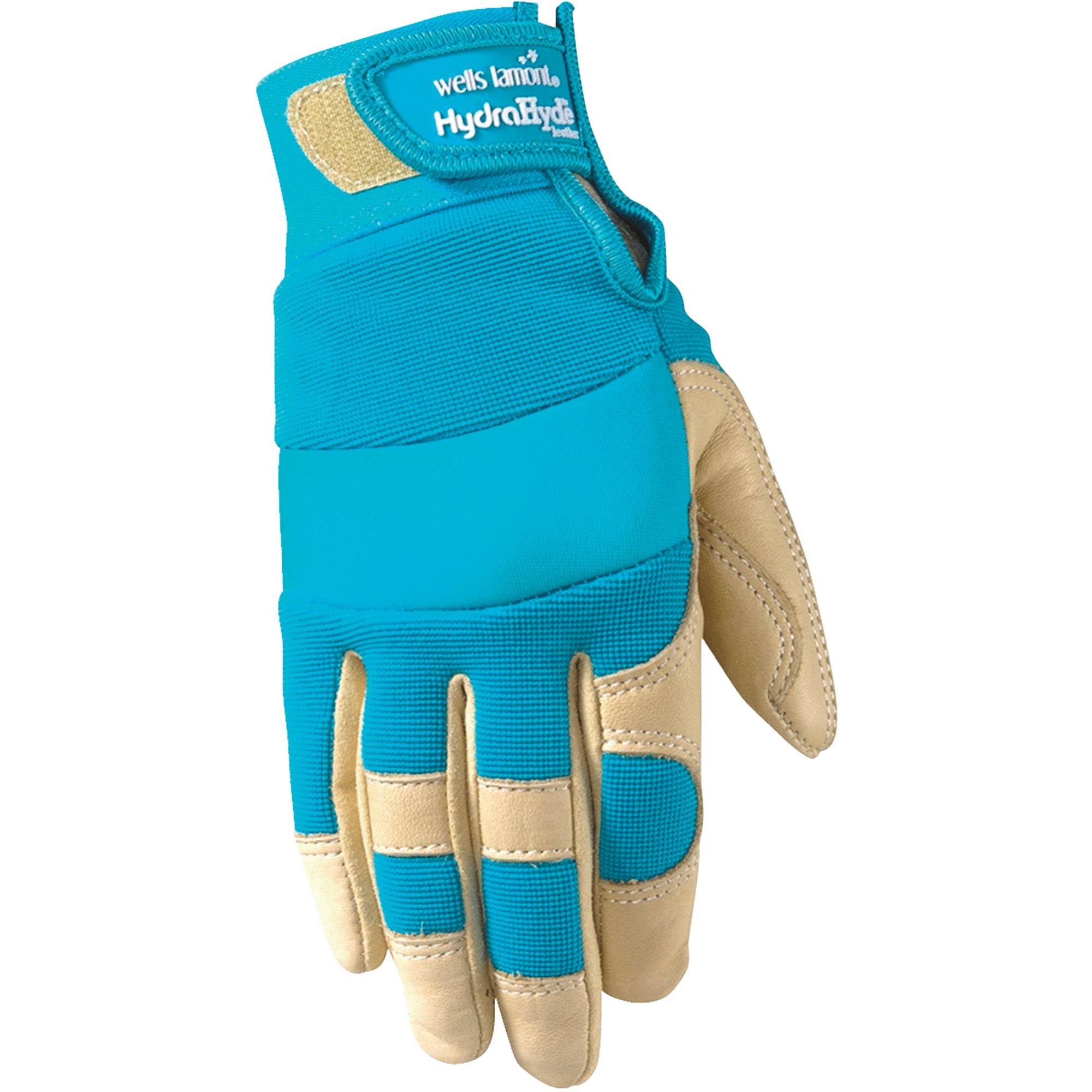 Wells Lamont Women's Hybrid Work/Gardening Gloves | Water-Resistant HydraHyde Leather | Medium (3204M)