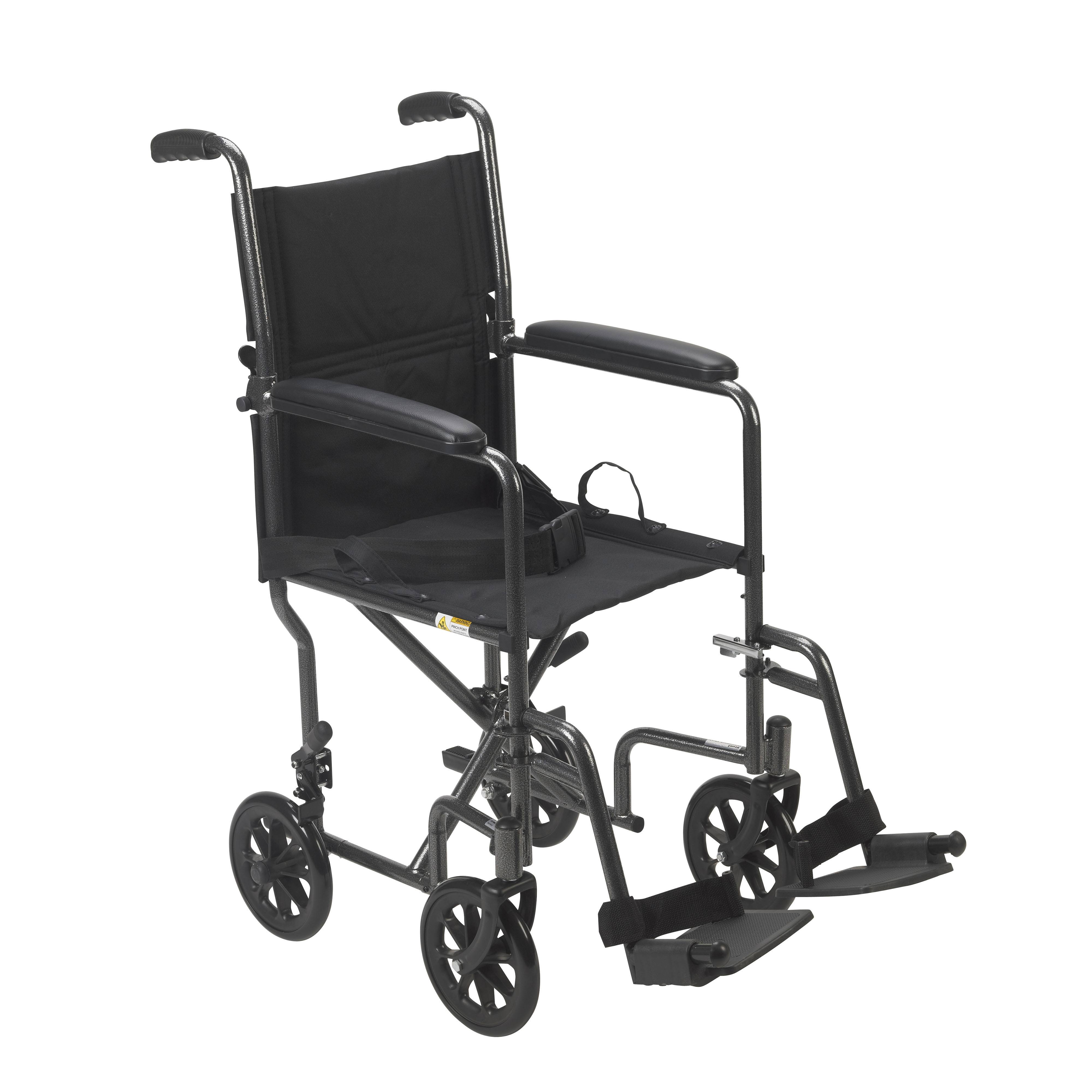 Drive TR39ESV Lightweight Steel Transport Wheelchair - with Fixed Full Arms