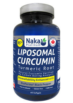 95% Liposomal Curcumin Turmeric Root with Black Pepper - 60 Softgels