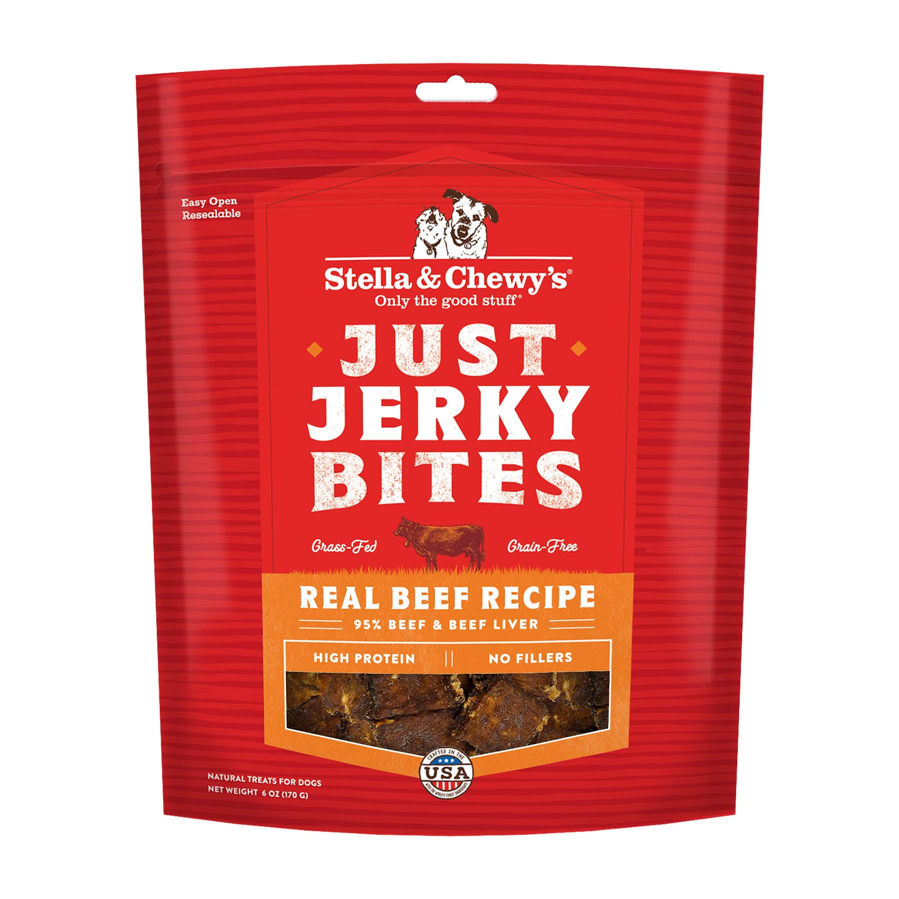 Stella & Chewy's Just Jerky Bites - Beef | Dog Treat | Size: 170 g