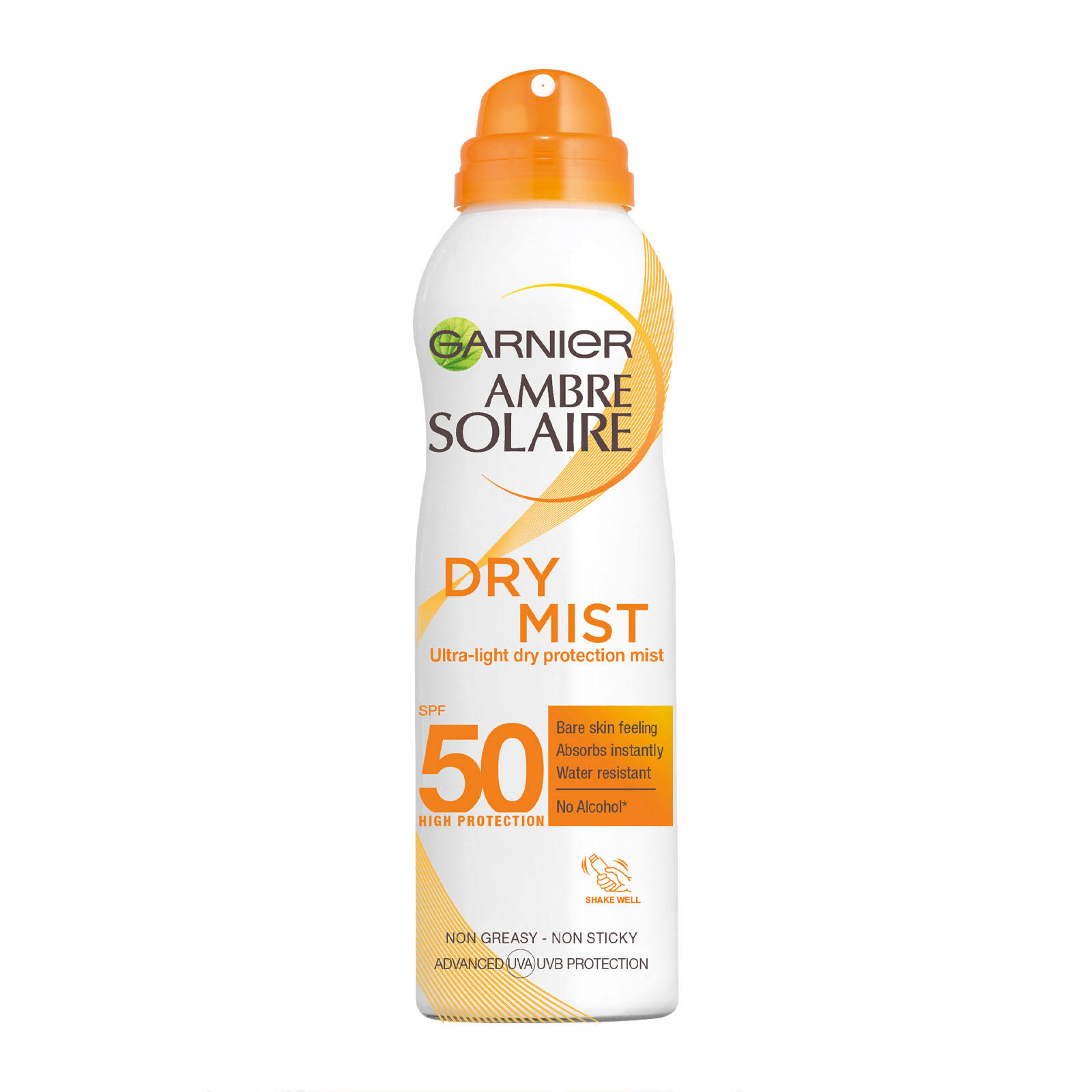 Garnier Ambre Solaire Dry Mist SPF50 Sun Cream Spray - 200ml