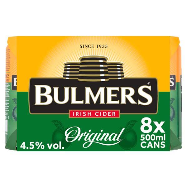 Bulmers Irish Cider Original Beer - 500ml, 8pk