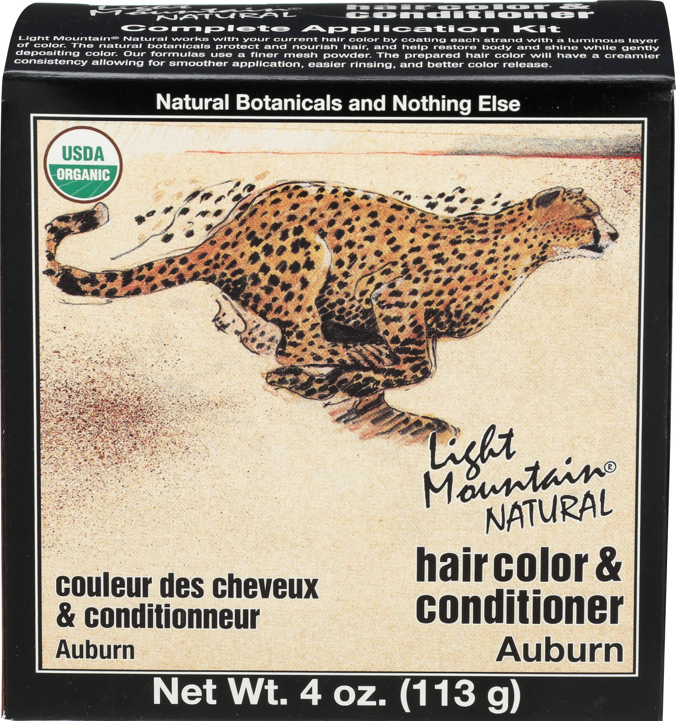 Light Mountain Natural Hair Color & Conditioner - Auburn, 4 oz