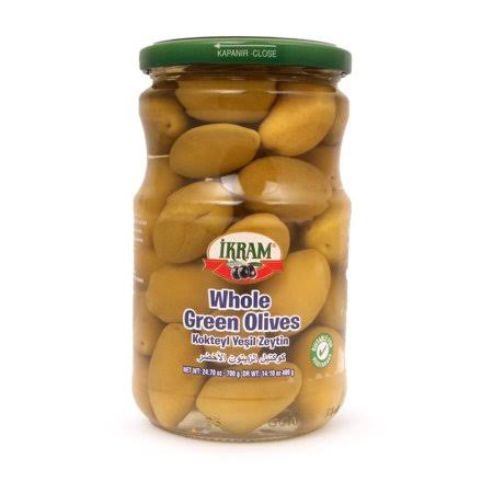 Ikram Whole Green Olives - 24.7 oz