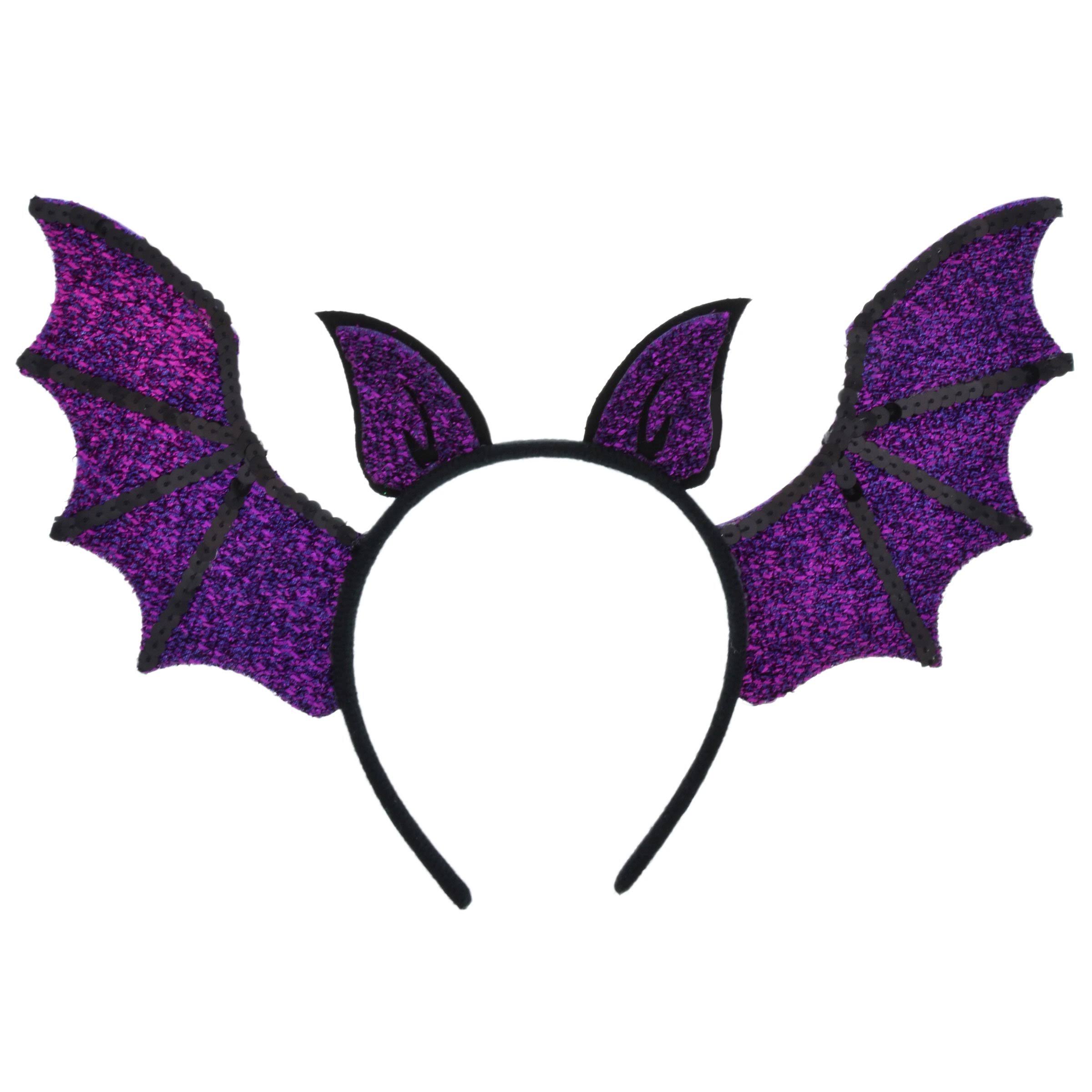 Case of Halloween-Themed Bat Wing Headbands (24 Units)
