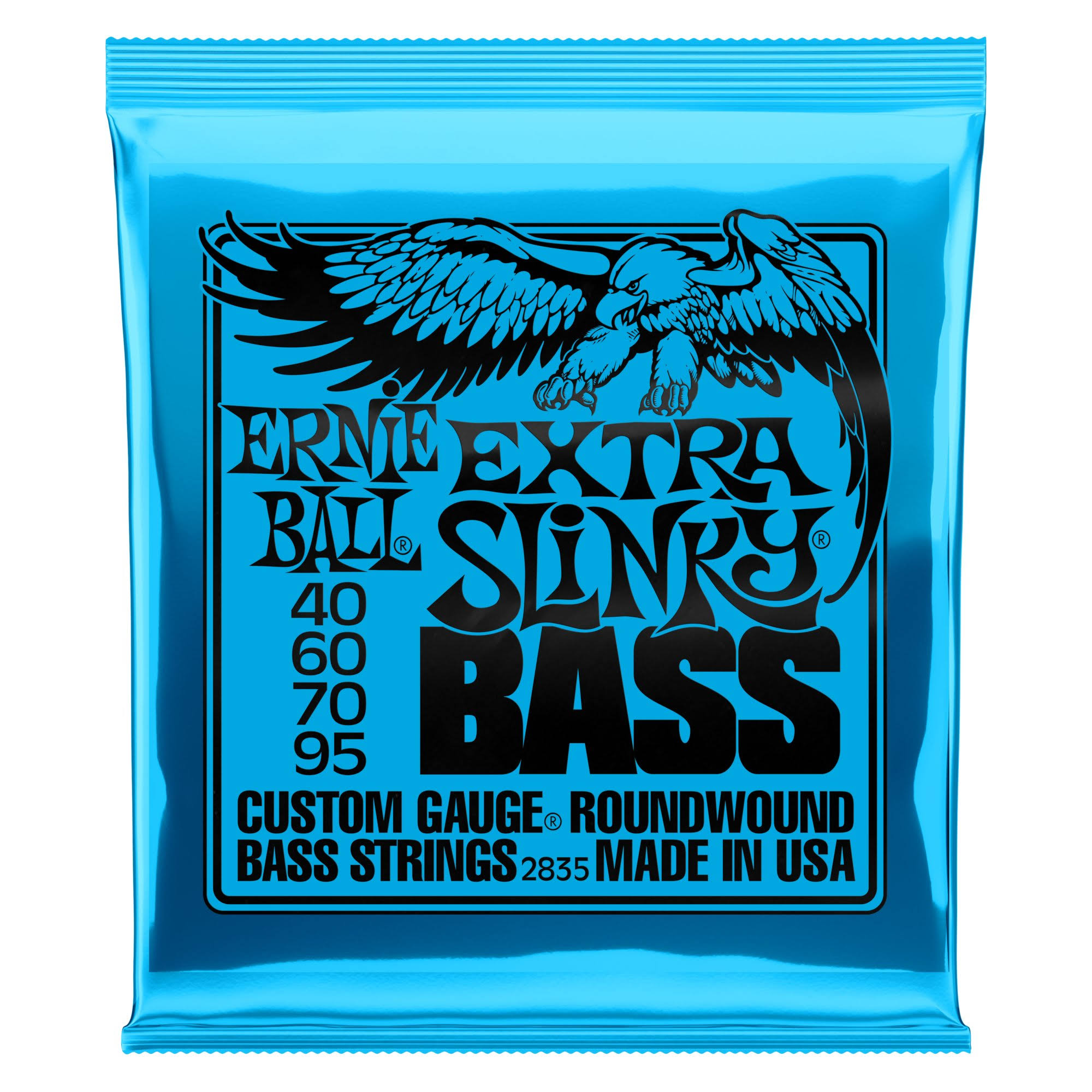 Ernie Ball Nickel Wound Bass Strings - Extra Slinky, 40-95