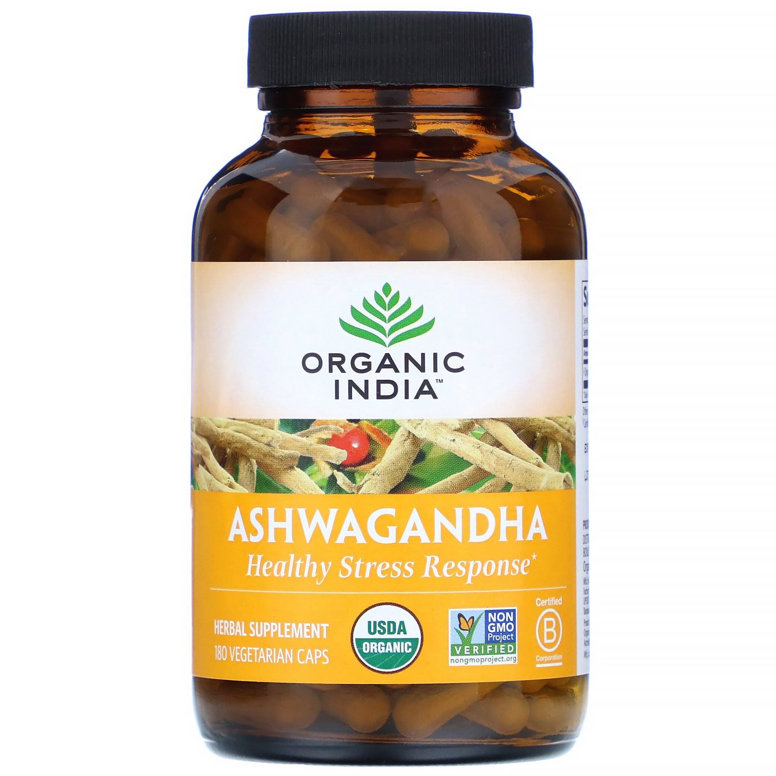 Organic India Ashwagandha Herbal Supplement - 180ct