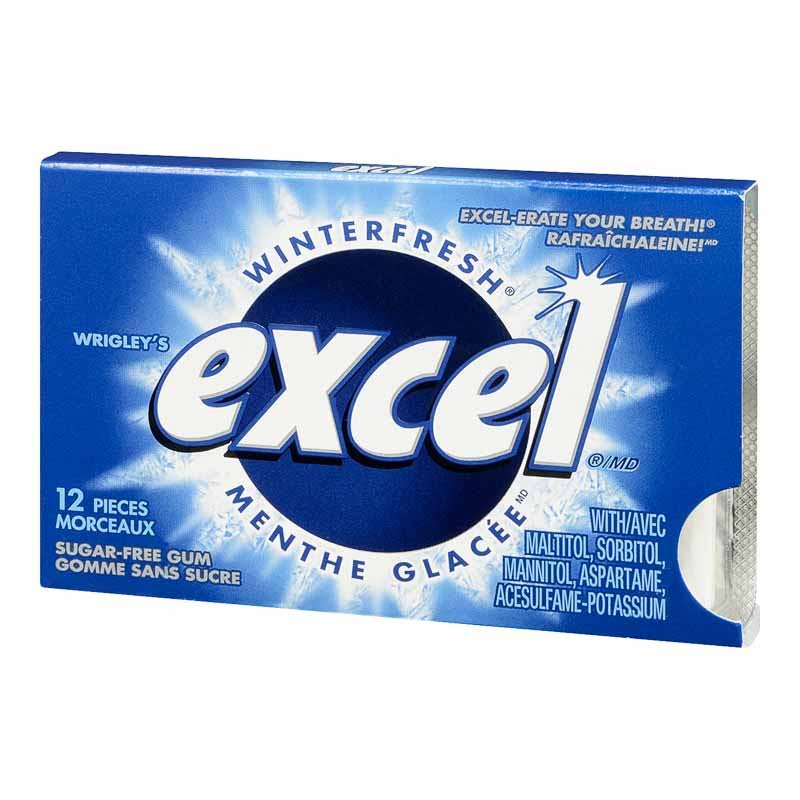 Excel Winterfresh Sugarfree Gum - 12pcs