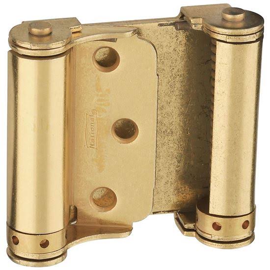 National Hardware V127 Double-Acting Spring Hinge - 3-Inch, Brass