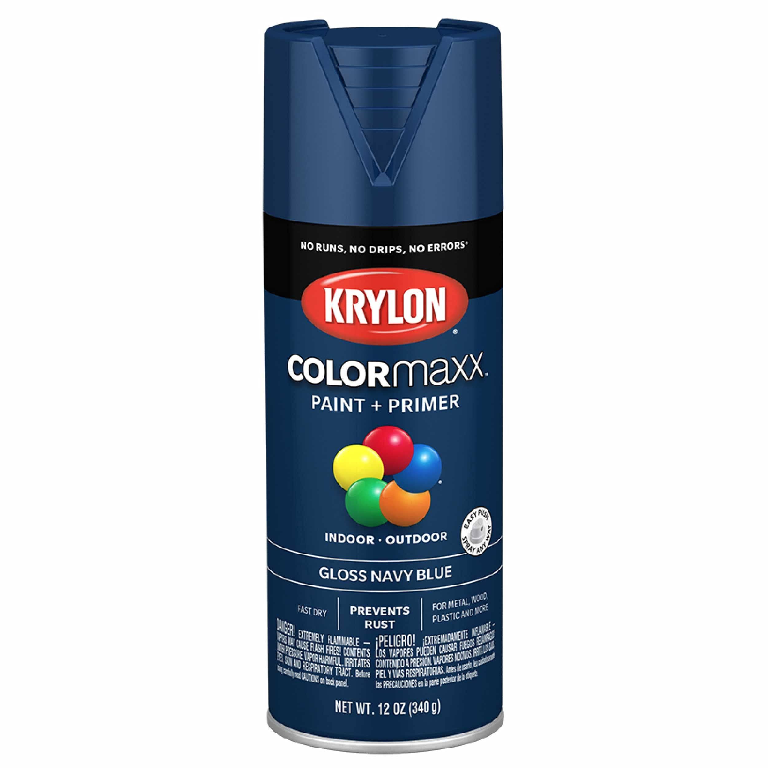 Krylon K05529007 COLORmaxx Spray Paint Gloss Navy Blue 12 Ounce