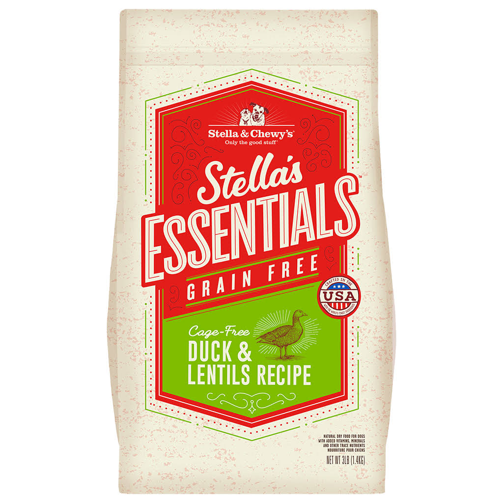 Stella & Chewy's Essentials Grain-Free Cage-Free Duck & Lentils Recipe Dog Food - 3-Lbs.