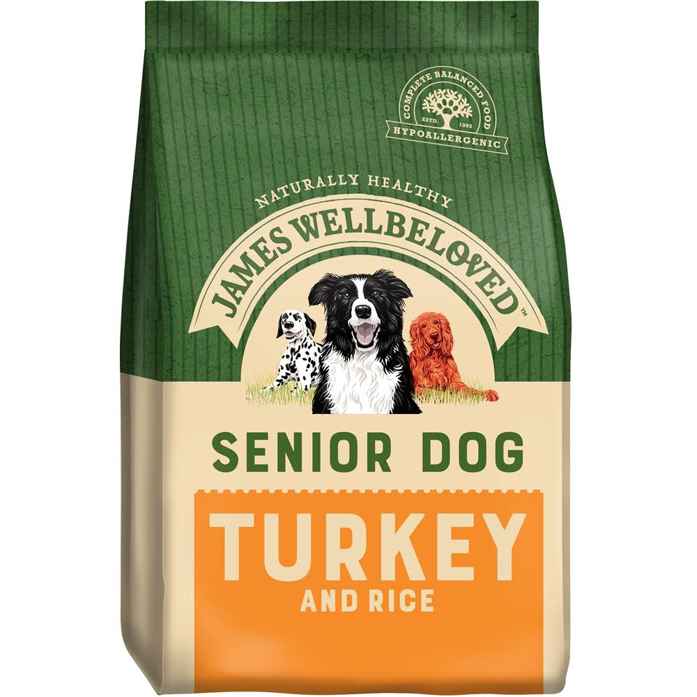 James Wellbeloved Senior Dog Food - Turkey And Rice Kibble, 2kg