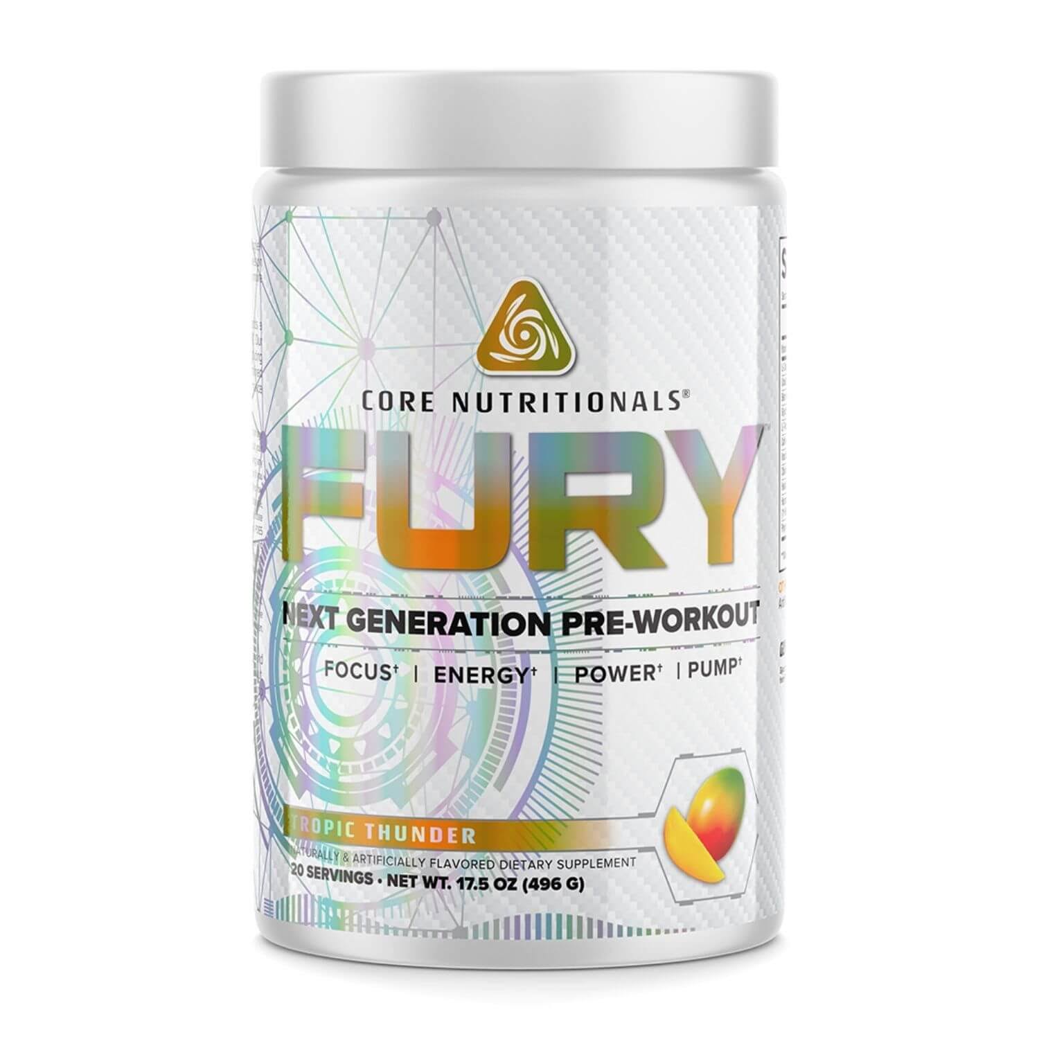 Core Nutritionals Fury Platinum Next Gen Pre Workout 20 Fully Dosed