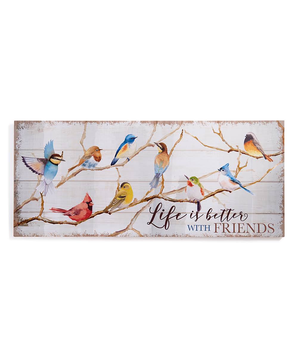 Giftcraft 'Life Is Better with Friends' Bird Wall Sign One-Size