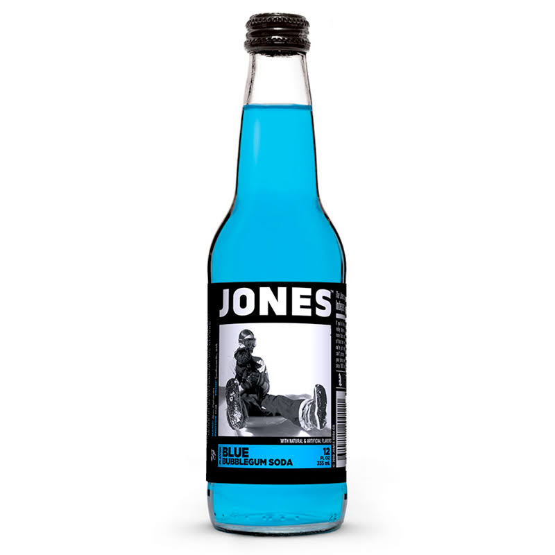 Jones Blue Soda - Bubble Gum, 12oz