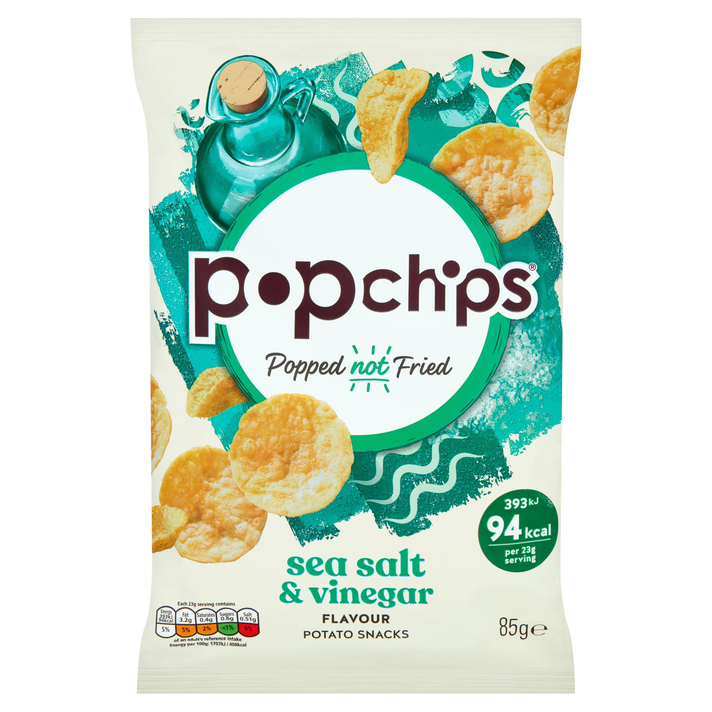Popchips Chips - 85g, Sea Salt & Vinegar