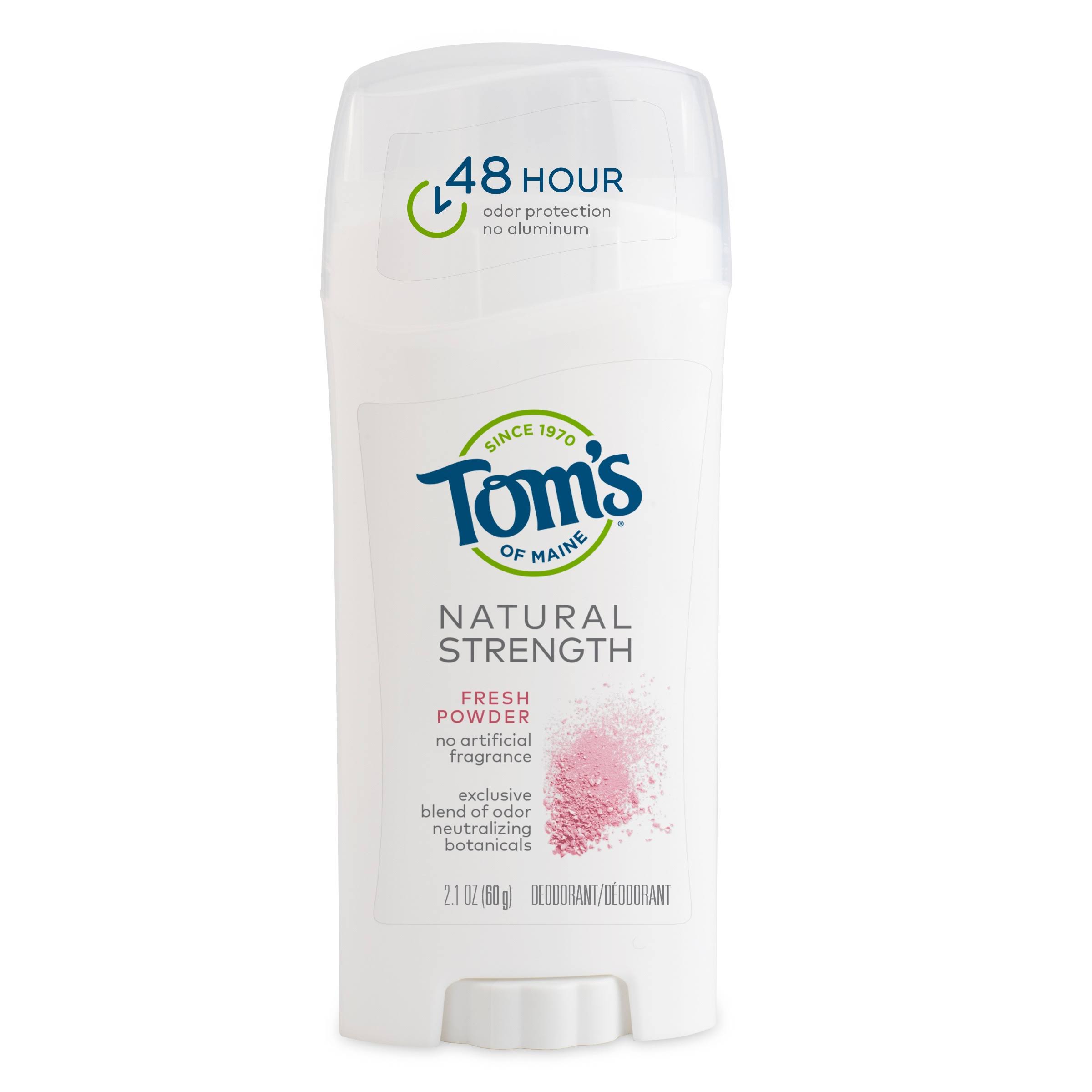 Tom's of Maine Natural Strength Deodorant Fresh Powder 2.1 OZ.