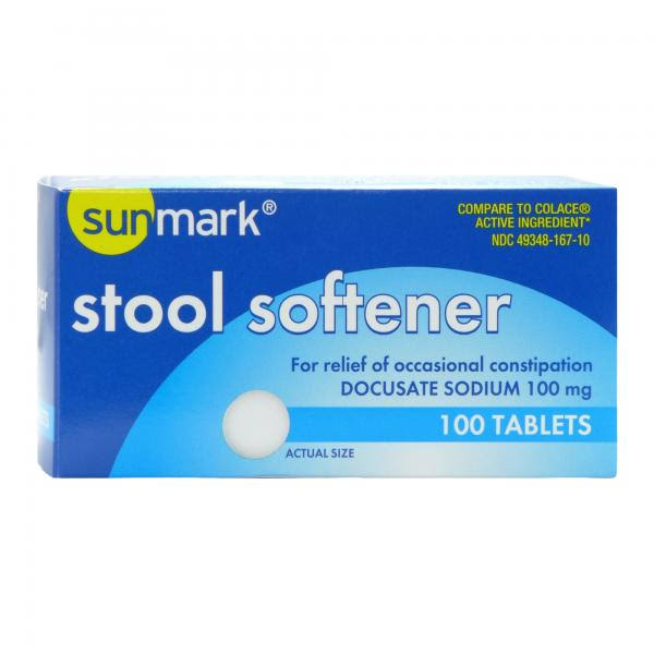 Sunmark Stool Softener Tablet 100 per Bottle 49348016710