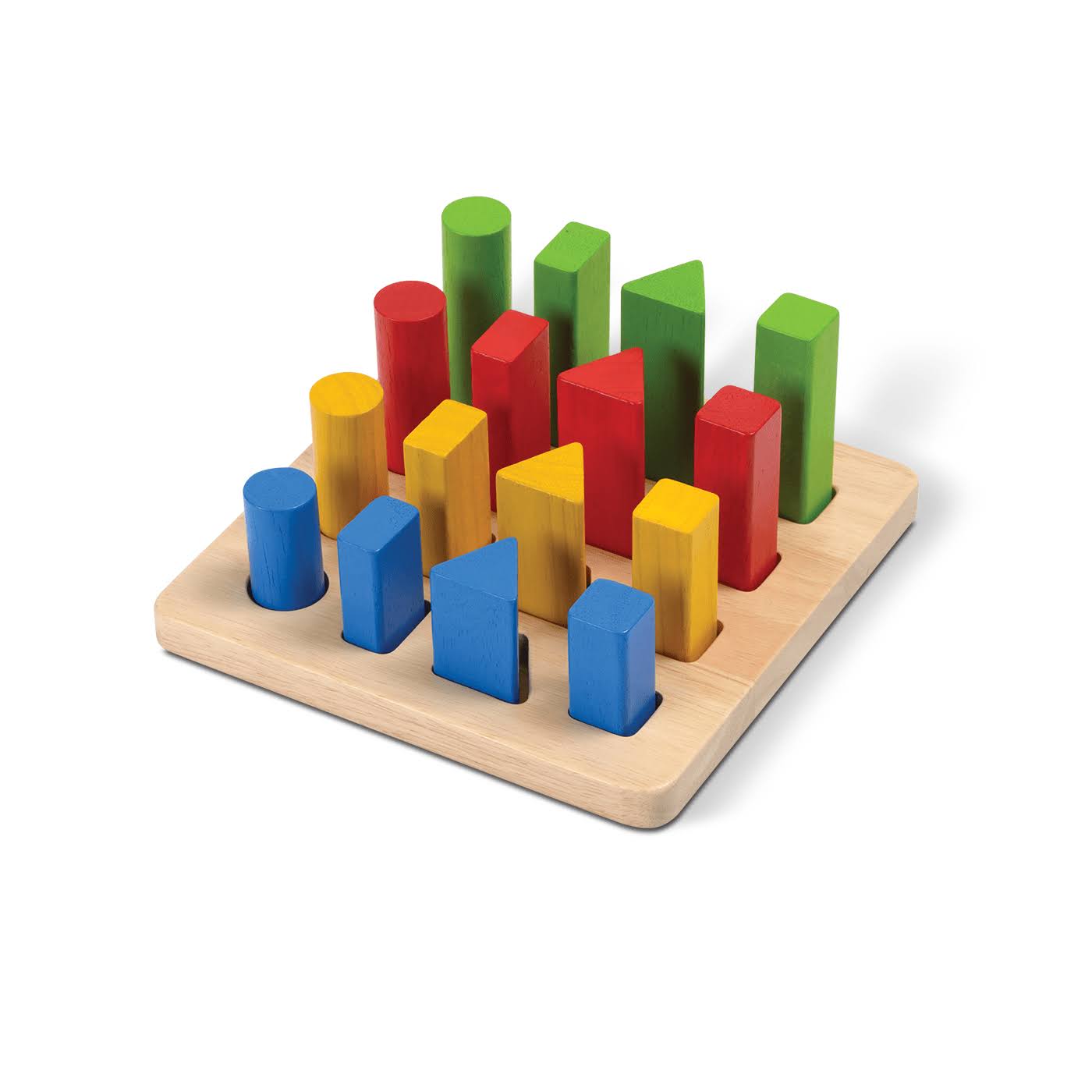 Plan Toys 5125 Wooden Toy - Geometric Peg