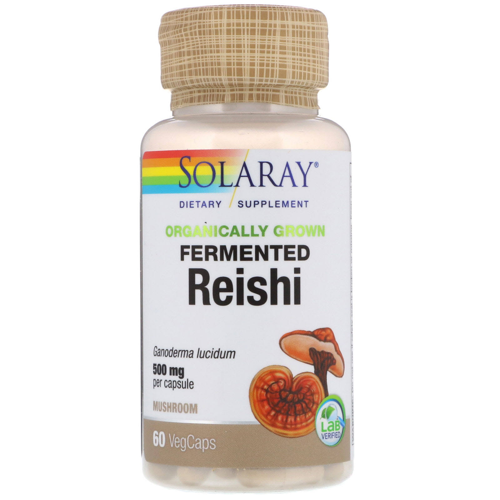 Solaray Fermented Reishi - Organically Grown 60 vcaps
