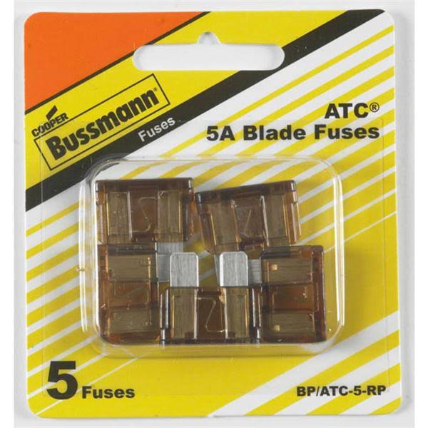 Bussmann Fuses 5a Automotive Blade Fuse BP - 5 Fuses