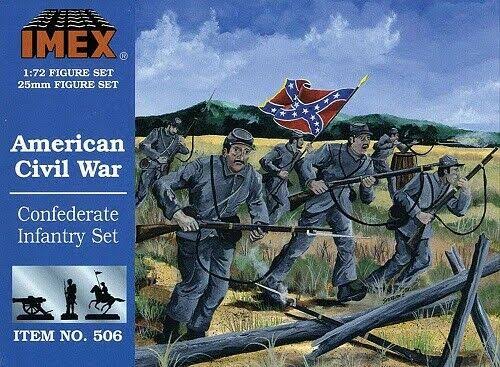 Imex Confederate Infantry Set Civil War Figures - 1:72 scale