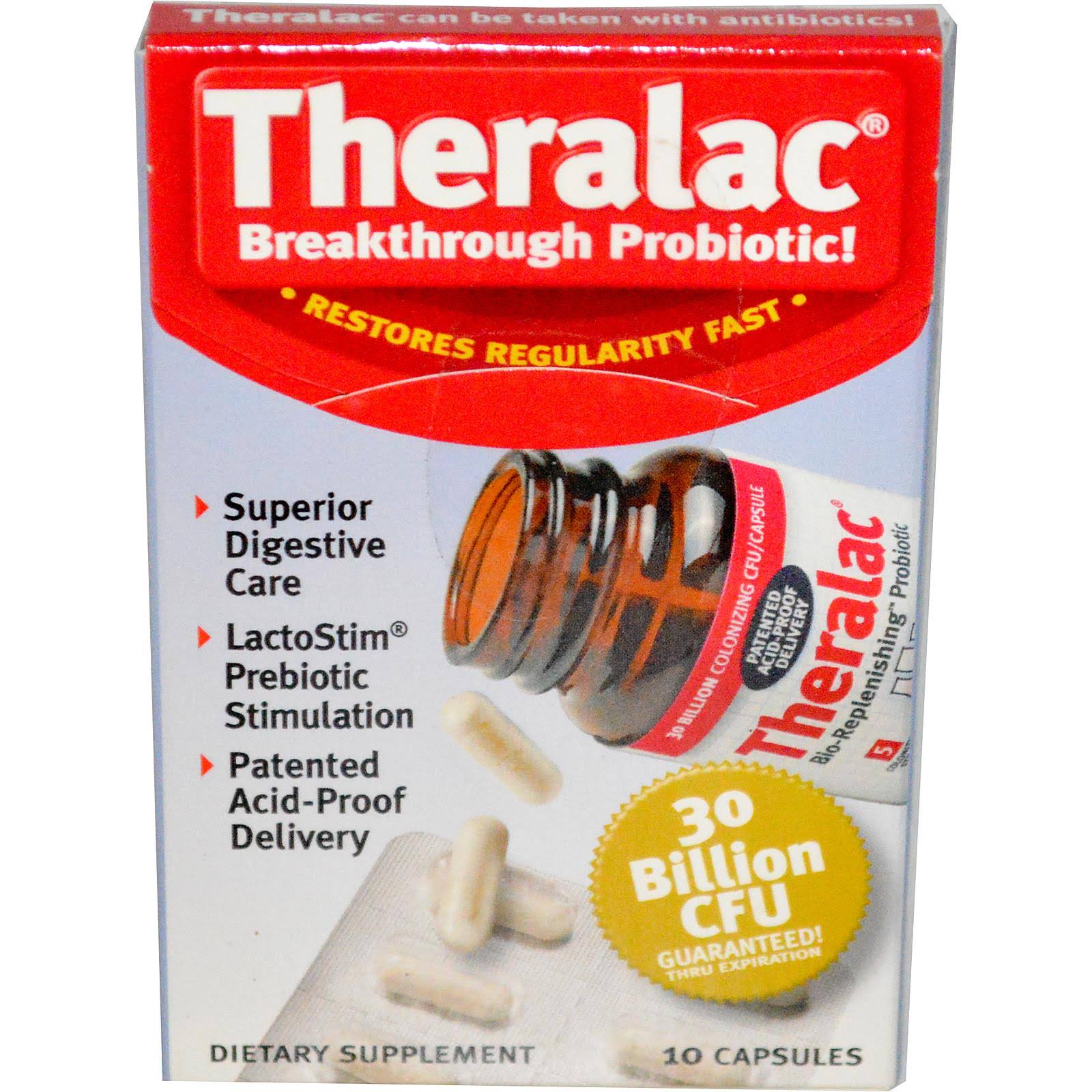 Master Supplements Theralac Travel Pack- 10 Vegan Capsules - Multi Str